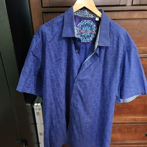 Robert Graham short sleeve button down - Blue Paisley- 3XB
